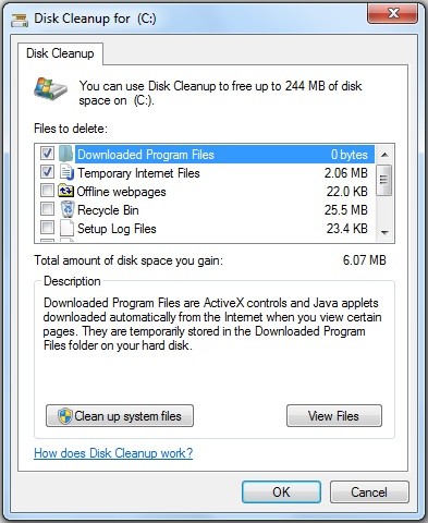 How to clean the file of useless files and programs