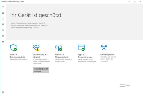 Windows Defender Security Center