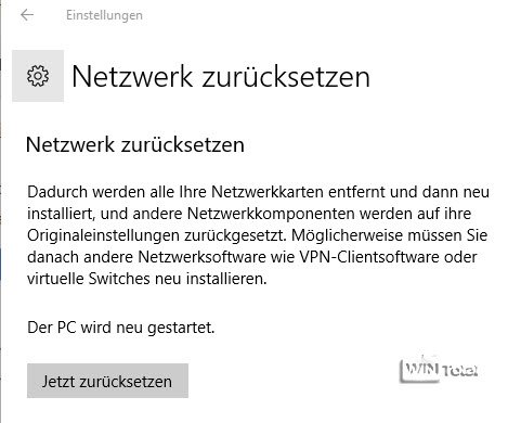 Reset network