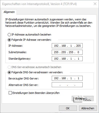 Manual IP allocation