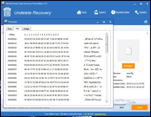 Preview deleted files