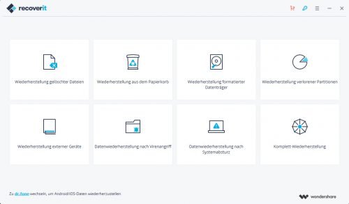 Wondershare Recoverit per surface