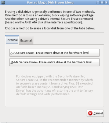 Secure Erase mit Parted Magic