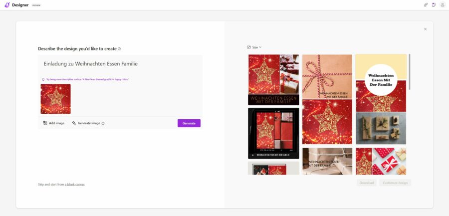 Microsoft Designer - Use your images