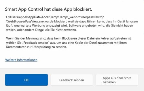Smart App Control blocked an app