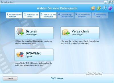 Selection of data origin