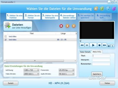 Selection of the material of origin