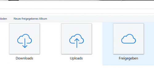 Release of photos in iCloud