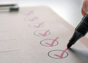 The completed activities are ticking in a list of things to do