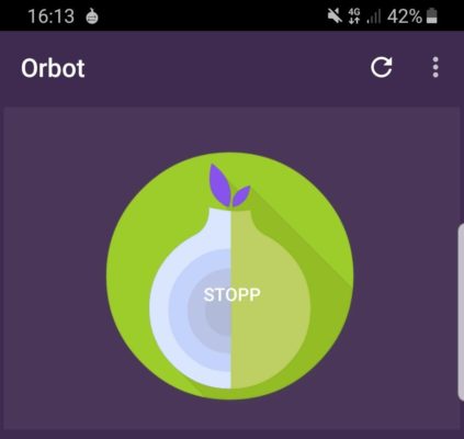 Orbot for Android with a constructed connection
