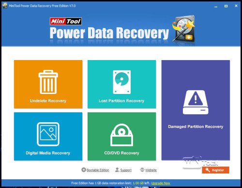 Main menu Power Data Recovery